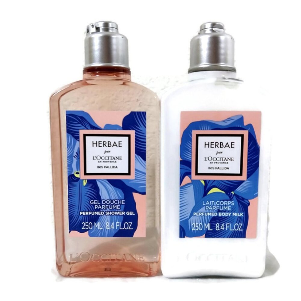 L'OCCITANE Limited Edition Herbae Iris pallida Body Care Set 250ML X 2 NEW